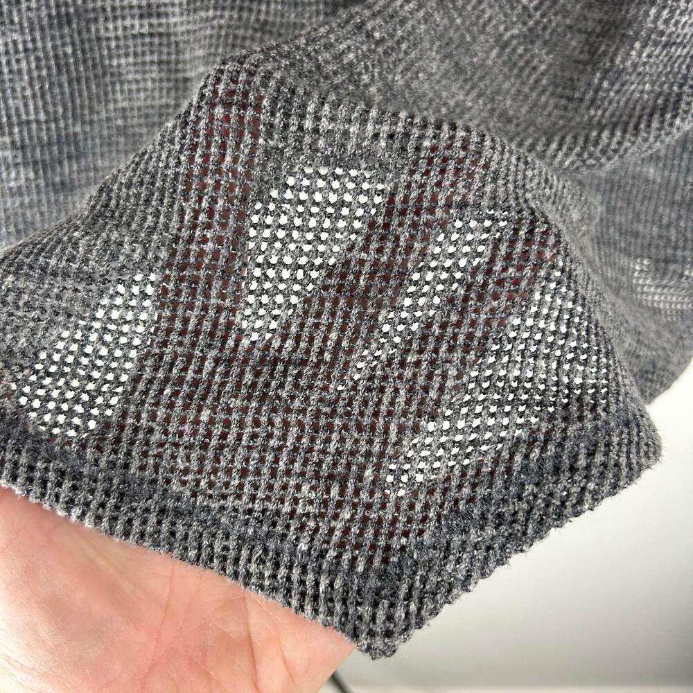 Eileen Fisher Womens Sweater Size Medium Gray Cotton Mesh Asymmetrical Hem - Picture 5 of 7